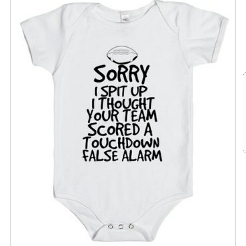 Football Touchdown Funny Baby One Piece